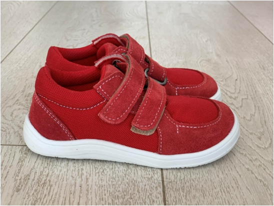 Baby bare shoes Febo sneakers red