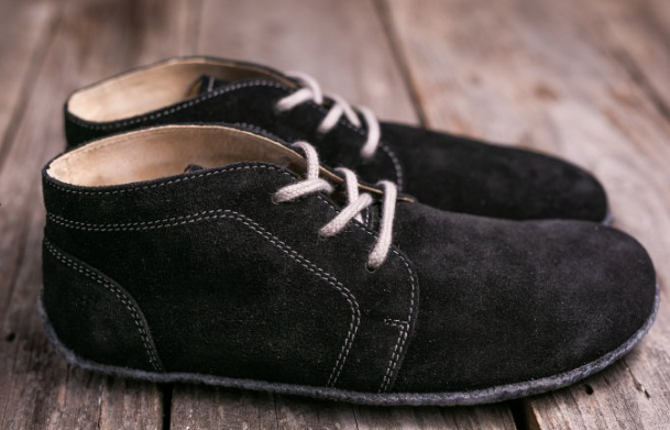 Barefoot Lenka Barefoot kotníčkové kožené boty -černé Be Lenka bosá