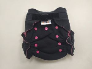 BREBERKY - Svrchní kalhotky fleece M - suchý zip | černá