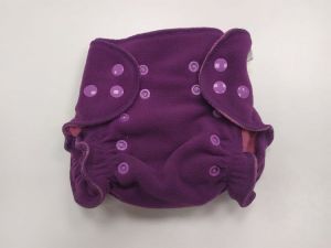 BREBERKY - Svrchní kalhotky fleece S - patenty  | fialová
