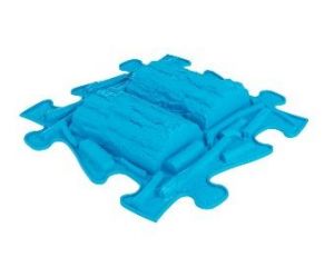 Ortopedická podlaha MUFFIK puzzle Klády modrá