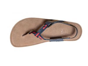Barefoot Sole runner sandále Neso blue/red bosá