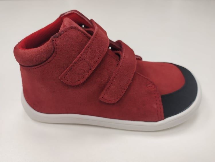 Baby bare shoes Febo Fall Red s okopem