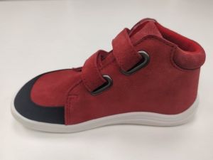 Baby bare shoes Febo Fall Red s okopem bok