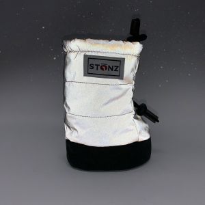 Barefoot boty Stonz Baby Puffer Booties - Reflective Silver bok