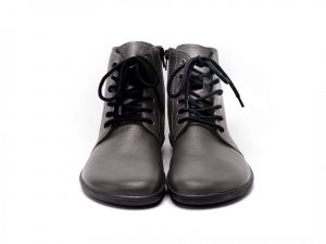 Barefoot kotníkové boty Be Lenka Nord – Charcoal zepředu