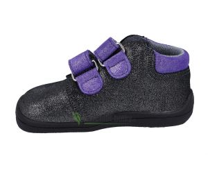 Beda Barefoot Dark violette - celoroční boty s membránou bok