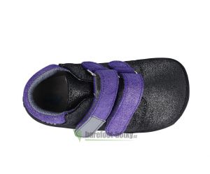 Beda Barefoot Dark violette - celoroční boty s membránou shora