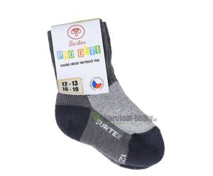 Barefoot Dětské Surtex merino sportovní ponožky froté - šedé bosá