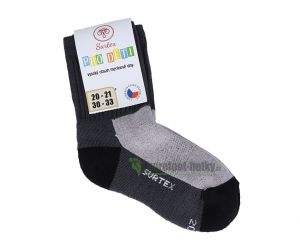 Dětské Surtex merino sportovní ponožky froté - šedé | 18-19 cm
