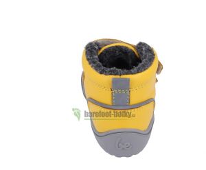 Dětské zimní barefoot boty Be Lenka Penguin - Yellow zezadu