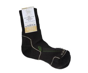 Surtex merino ponožky froté tmavě hnědé - volný lem