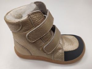 Barefoot BABY BARE WINTER Gold OKOP ASFALTICO BABY BARE SHOES bosá