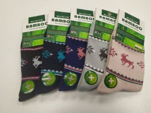Bambusové ponožky se sobem AURA VIA - dámské | 35-38, 38-41