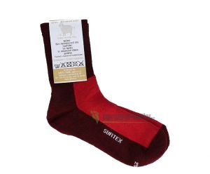 Dětské Surtex merino sportovní ponožky froté - červené | 12-13 cm, 14-15 cm, 16-17 cm, 20-21 cm, 22-23 cm