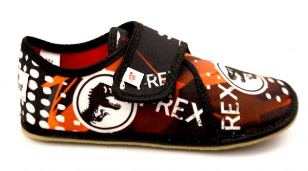 Ef barefoot papučky 394 TREX black - uzavřené