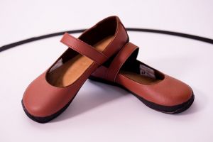 Barefoot Ahinsa shoes Balerínka (hnědá se semišem)(Sundara) bosá