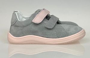 Baby bare shoes Febo Spring grey pink