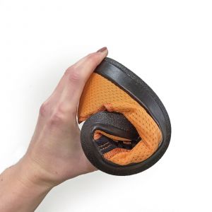 Barefoot tenisky Anatomic oranžové s černou podrážkou - mesh ohebnost