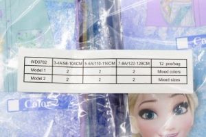 Dívčí licenční pláštěnka FROZEN fialová tabulka velikostí