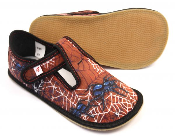 Ef barefoot papučky 395 Black spider