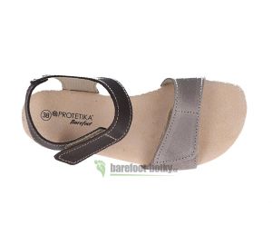 Barefoot Protetika barefoot sandály Belita šedé/hnědé bosá