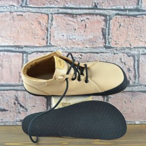 Barefoot Celoroční boty - Bosé Pegresky pro dospělé - béžová s černým okopem bosá