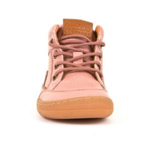 Froddo barefoot kotníkové celoroční boty pink - tkaničky zepředu