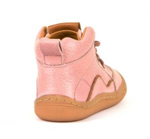 Barefoot Froddo barefoot kotníkové celoroční boty pink - tkaničky bosá