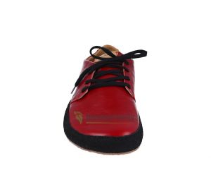 Barefoot kožené boty Pegres BF71 - červená zepředu
