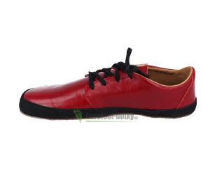 Barefoot kožené boty Pegres BF71 - červená bok