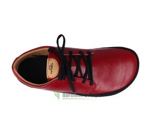 Barefoot kožené boty Pegres BF71 - červená shora