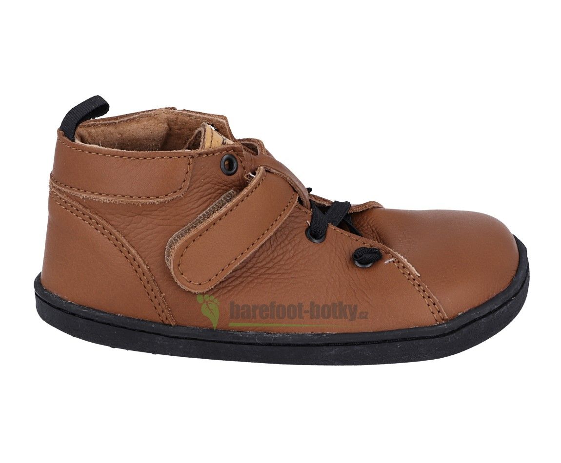 Barefoot kožené boty Pegres BF52 - hnědá