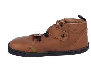 Barefoot kožené boty Pegres BF52 - hnědá bok