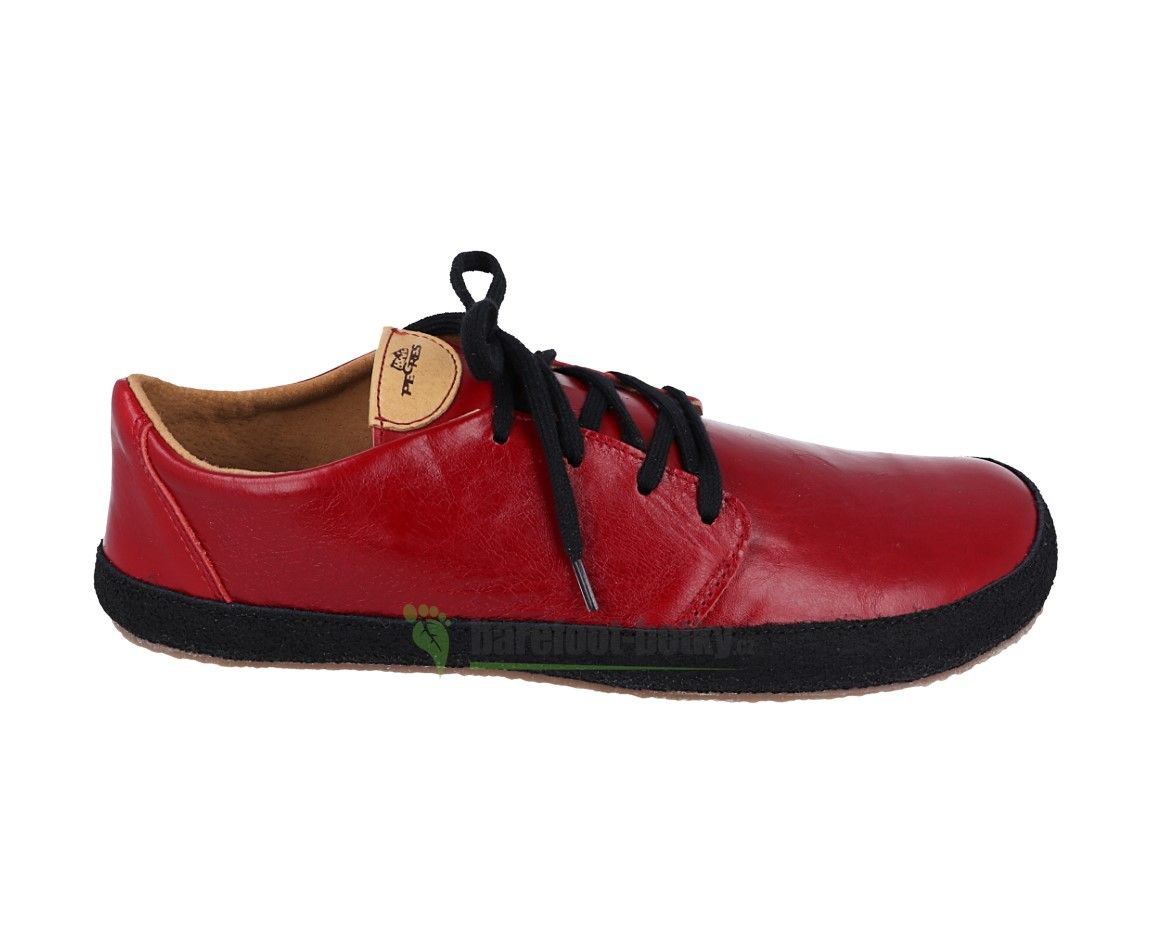 Barefoot kožené boty Pegres BF71 - červená