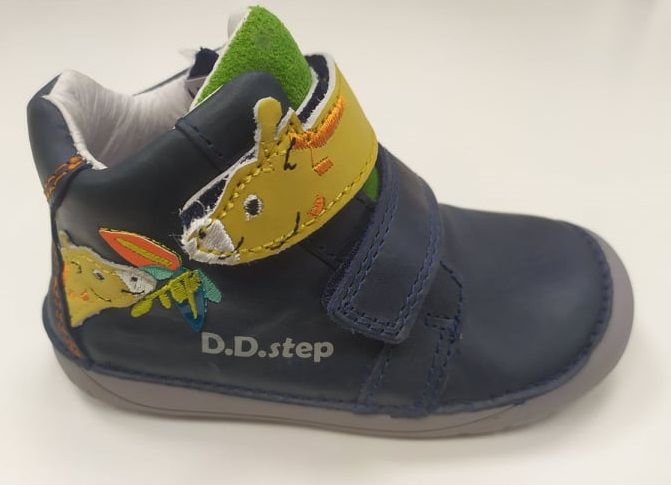 DDstep 070 celoroční boty - modrá se žirafou