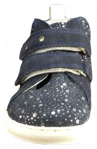 Barefoot OKbare kotníčkové barefoot boty Lime BF D 2250 blue dot bosá