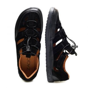 Sportovní kožené sandále ZAQQ QLEAR Black shora