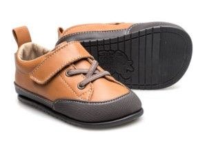 Barefoot Celoroční kožené boty zapato FEROZ Turia nut bosá