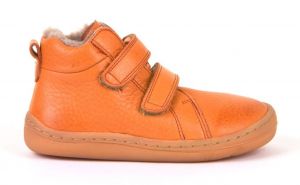 Froddo barefoot zimní kotníkové boty orange s pravým kožíškem | 20