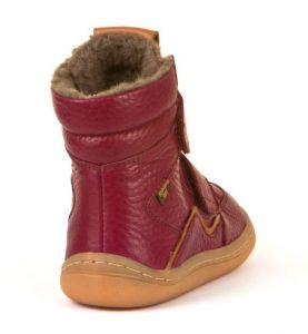 Barefoot Froddo barefoot zimní vysoké boty bordeaux - s membránou bosá