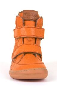 Barefoot Froddo barefoot zimní vysoké boty orange - s membránou bosá