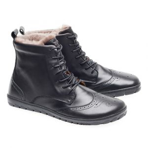 Kožené boty ZAQQ QUINTIC winter BROGUE black