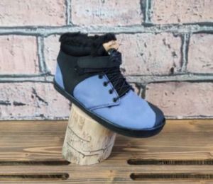 Zimní barefoot kožené boty Pegres  BF40 - modrá | 27, 29, 31