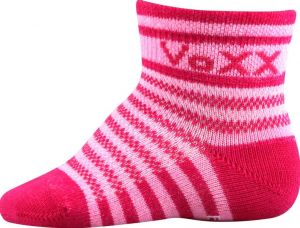 Dětské ponožky VOXX - Fredíček pruhy - holka tmavě růžová