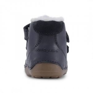 Bundgaard Petit Mid winter navy - zimní barefoot botičky zezadu