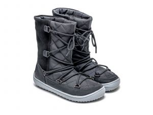 Dětské zimní barefoot sněhule Be Lenka Snowfox - Black pár