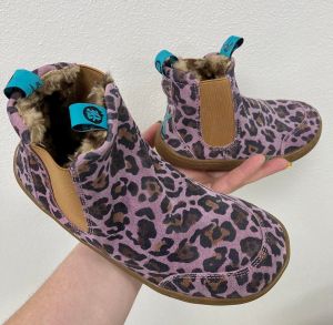 Barefoot Zimní barefoot kožené boty Paperkrane - Paws - 23-30 bosá