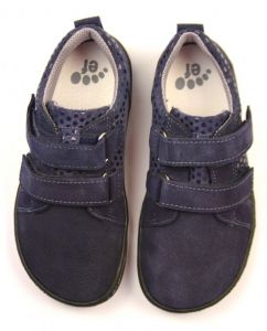 Barefoot kožené celoroční boty EF Nita Navy Blue Roundel pár shora