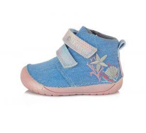 Barefoot DDstep 070 kotníkové boty - modré/duhové bosá